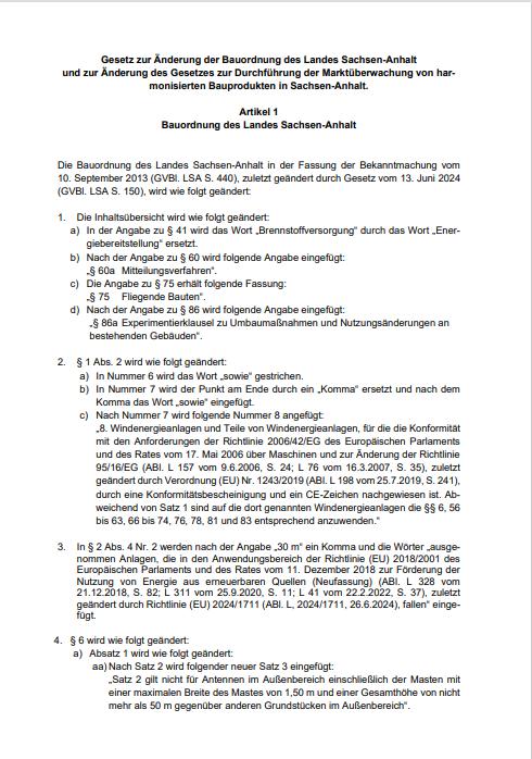 Vorschau Dokument: Gesetz-E BauO LSA - download Dokument