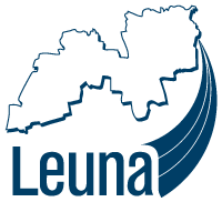Logo: Logo der Stadt Leuna (weiß, blau)